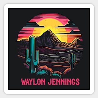 Waylon Jennings / Retro Style Country Fan Design Sticker